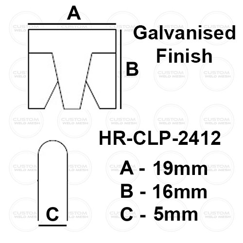 Hartco HR-CLP-2412g galvanised clips gabion clips clinch clips mattress clips 